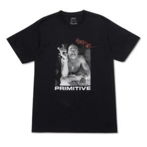 Primitive Skateboarding x Tupac Smoke Skate T-Shirt - Black XL